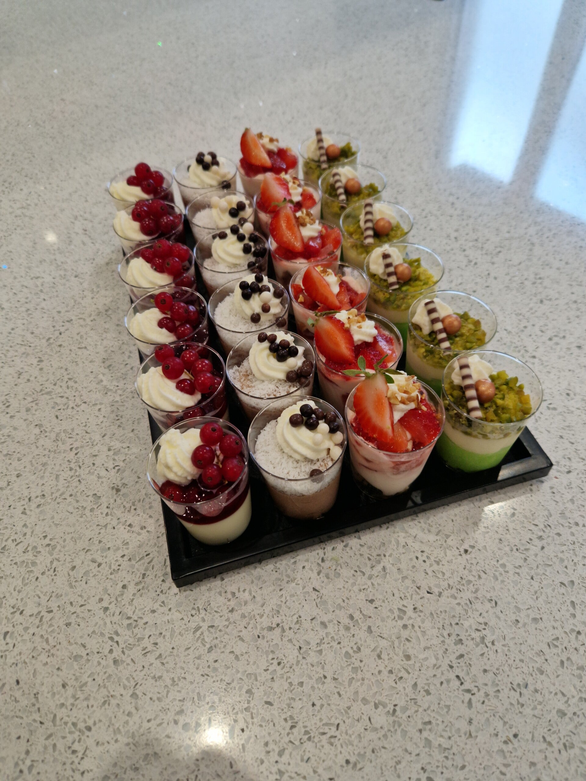Panna Cotta, Schoggi-Kokosnussmousse Buffet